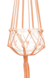 macrame hanger pink #0201