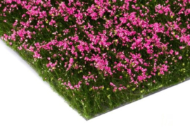 HB2003 Grassmatt Pink Flowers/Rose Bloemen/ Bluhend Rose 10*15CM 15mm