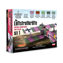 CS57 Lifecolor Die Luftstreitkrafte WWI (The Set Contains 6 acrylic colors)