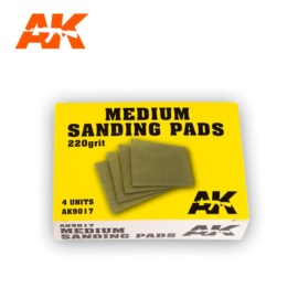 AK9017 MEDIUM SANDING PADS 220 GRIT. 4 UNITS.