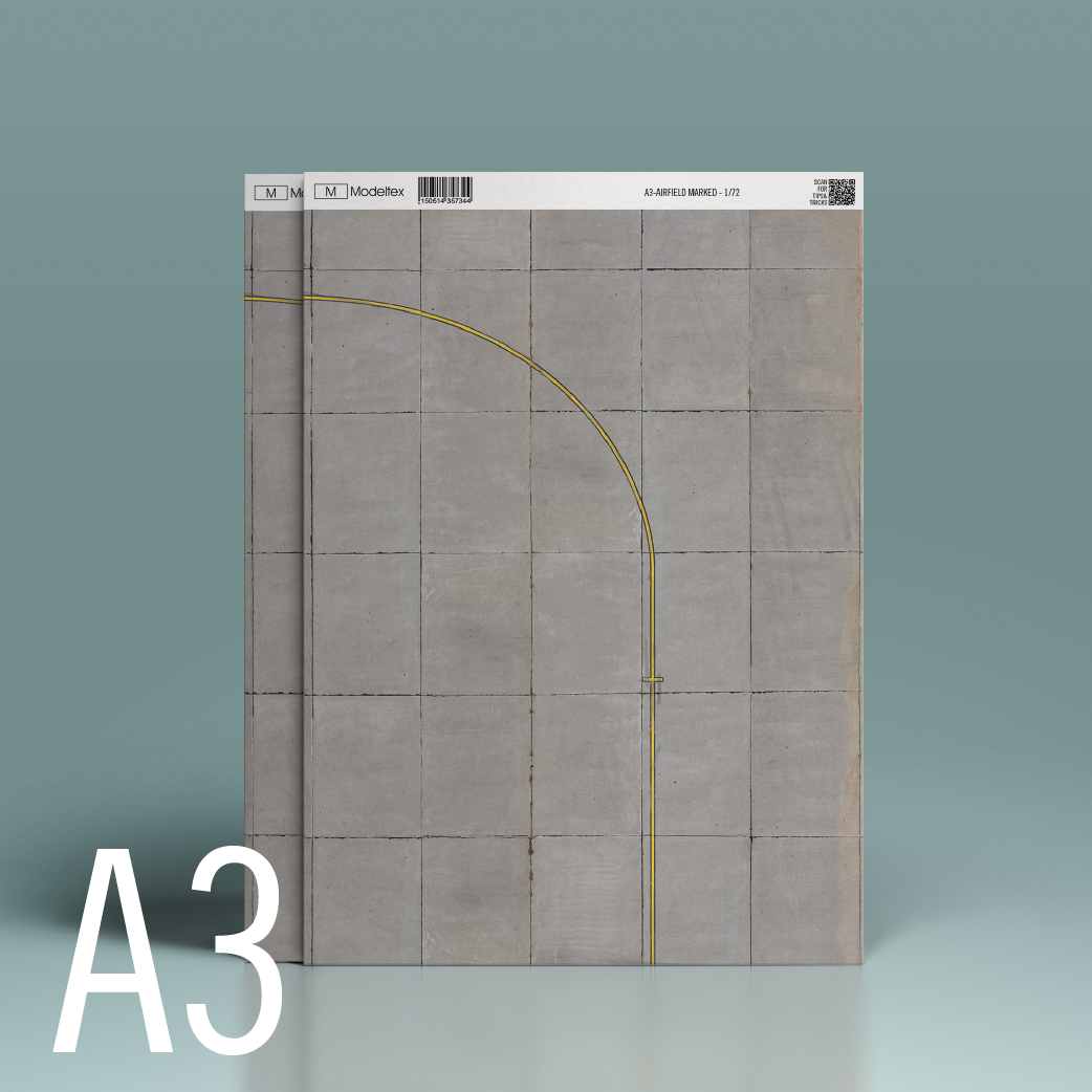MT344 1:72 Modeltex A3 Airfield Marked (420mm x 297mm x 3mm)