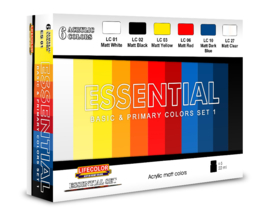 BES01 Lifecolor Essentials color set 1 (The Set Contains 6 acrylic colors)