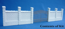 RT35230 1:35 RT-Diorama Wrought iron fence with Brickwall