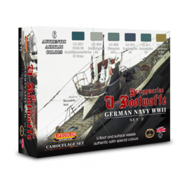 CS12 Lifecolor German WWII Kriegsmarine Set 2 (This set contains 6 acrylic colors)