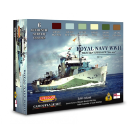 CS34 Lifecolor Royal Navy WWII Western Approach - Late War Set 2  (This set contains 6 jars of acrylic paints)