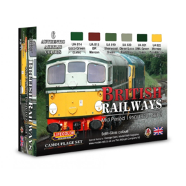 XS11 Lifecolor British Railways Set 2 Mid period 1960 - 1970 (This set contains 6 acrylic colors)