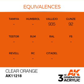 AK11218 CLEAR ORANGE – STANDARD