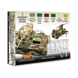 CS08 Lifecolor Italian WWII Regio Esercito (Este set contiene 6 colores acrílicos)
