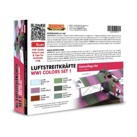 CS57 Lifecolor Die Luftstreitkrafte WWI (The Set Contains 6 acrylic colors)