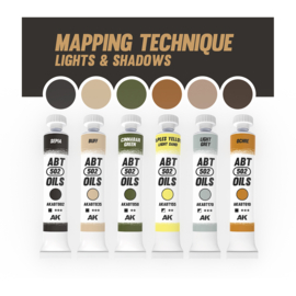 AKABT303 Abteilung 502 Mapping technique Lights and shadows (6 Oil Colors)