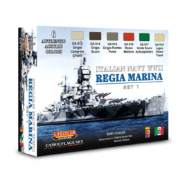 CS15 Lifecolor Italian Navy WWII Set (This set contains 6 acrylic colors)