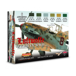 CS06 Lifecolor German WWII Luftwaffe Set 1  (This set contains 6 acrylic colors)