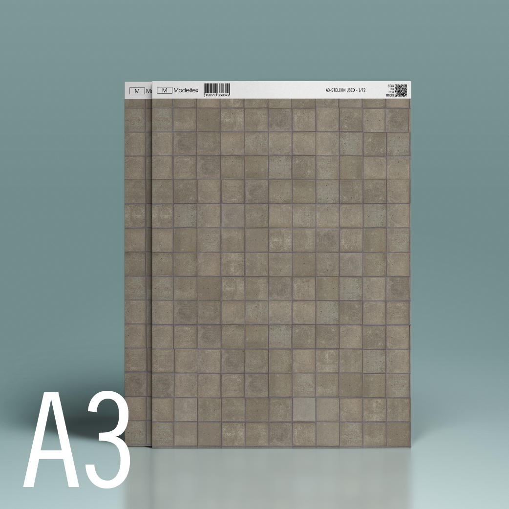 MT379 1:72 Modeltex A3 Stelcon Used   (420mm x 297mm x 3mm)