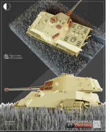 RT35440 1:35 RT-Diorama Grainfield Track Base [Tiger II Position] 300x200mm 3d Printed