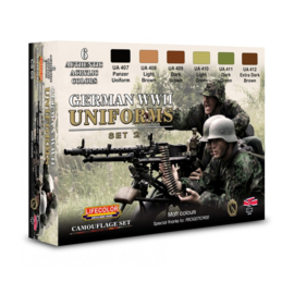 CS05 Lifecolor German WWII military uniforms colours set2  (This set contains 6 acrylic colors)