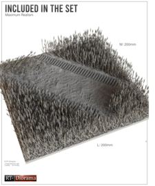 RT35439 1:35 RT-Diorama Grainfield Track Base [Panther Position] 200x200mm 3D printed