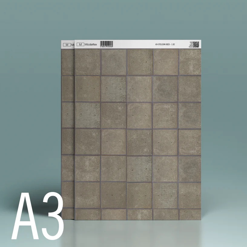 MT460 1:32 Modeltex A3 Stelcon Used (420mm x 297mm x 3mm)