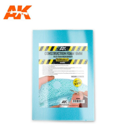AK8096 2 sheets Construction Foam 6mm Blue foam high density 195X295mm