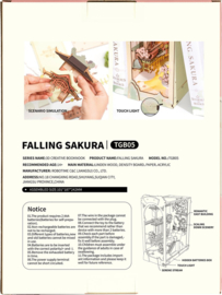TGB05  Robotime Falling Sakura Book Nook