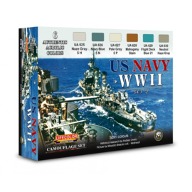CS25 Lifecolor U.S. Navy WWII Set 2  (This set contains 6 jars of acrylic paints)