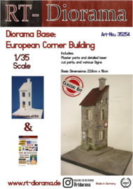 RT35254 Diorama-Base: European Corner Building 23,8cm x 18cm
