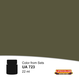 UA723  LifeColor Rail Weathered Black (22ml) FS37038