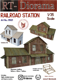 RT35021 1:35 RT-Diorama Railroad station (lxbxh 54.5x11.5x29)