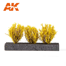 AK8218  LIGHT YELLOW BUSHES 4-5CM 1:35 / 75MM / 90MM