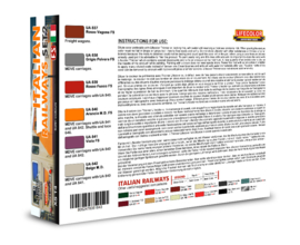 XS14 Lifecolor Italian Railways Set 2 (This set contains 6 acrylic colors)