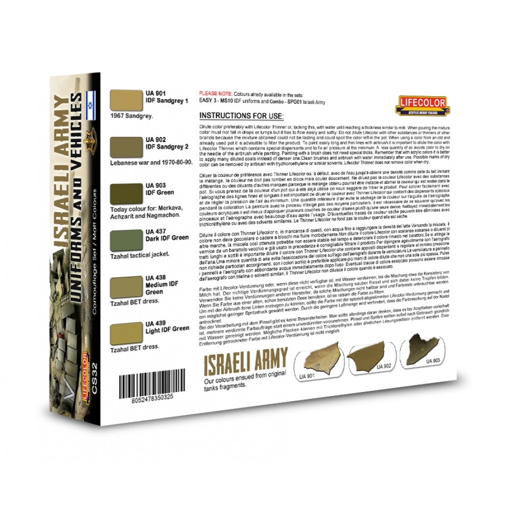 CS32 Lifecolor Israeli Army vehicles & uniforms