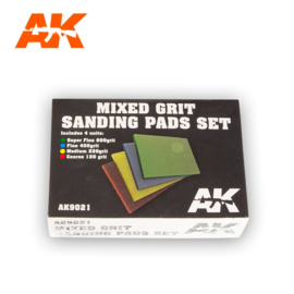 AK9021 MIXED GRIT SANDING PADS SET 4 UNITS.