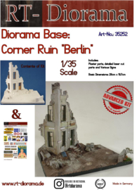 RT35252 Diorama-Base: Corner Ruin Berlin