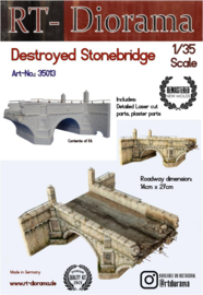 RT35013 1:35 RT-Diorama Destoyed Stonebridge (14cmx27cm)