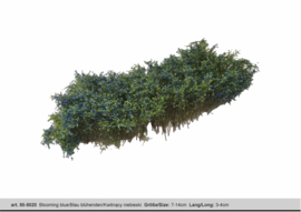 HB5020 Blooming blue / shrubbery (7cm long 3-4cm high)