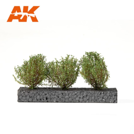 AK8215 DARK GREEN BUSHES 4-5CM 1:35 / 75MM / 90MM