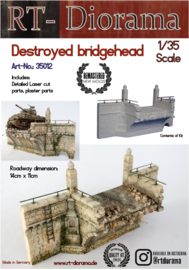 RT35012 1:35 RT-Diorama Destroyed bridgehead (14cmx11cm)