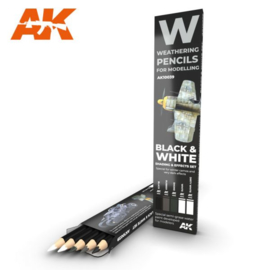 AK10039 Black & White Shading & Effects set (5 Pecils)