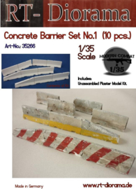 RT35266 1:35 RT-Diorama Concrete barrier Set No.1 (10 pcs)