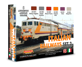 XS14 Lifecolor Italian Railways Set 2 (This set contains 6 acrylic colors)