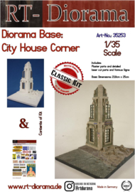 RT35253 Diorama-Base: Cityhouse Corner 23,8cm x 25cm