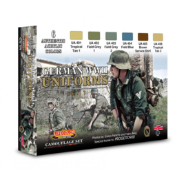 CS04 Lifecolor German WWII Uniforms Set 1  (This set contains 6 acrylic colors)