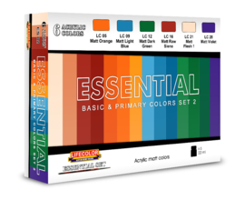 BES02 Lifecolor Essentials color set 2 (The Set Contains 6 acrylic colors)