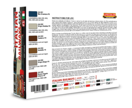 XS13 Lifecolor Italian Railways Set 1 (This set contains 6 acrylic colors)