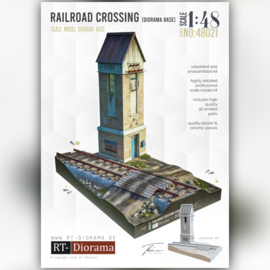 RT48021 1:48 RT-Diorama Railroad Crossing Diorama (incl Base)