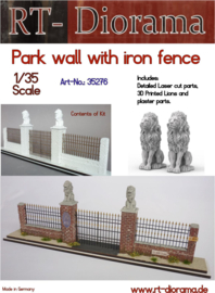 RT35276 1:35 RT-Diorama Park wall with Fence