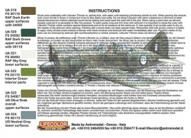 XS02 Lifecolor WWII Royal Australian Air Force RAAF Set 2  (This set contains 6 acrylic colors)