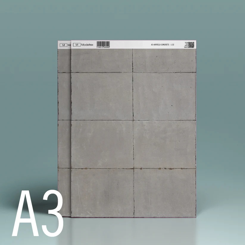 MT909 1:32 Modeltex A3 Airfield concrete  (420mm x 297mm x 3mm)