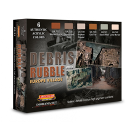 CS31  Lifecolor Debris & Rubble Set (This set contains 6 acrylic colors)