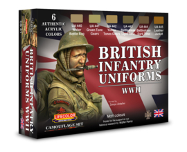 CS41 Lifecolor British Uniforms WWII  ((This set contains 6 acrylic colors)