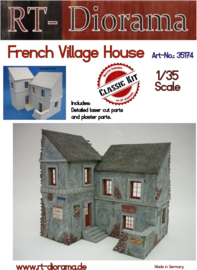 RT35174  1:35 RT-Diorama French Village House  (23.5 cmx23 cm x19 cm)